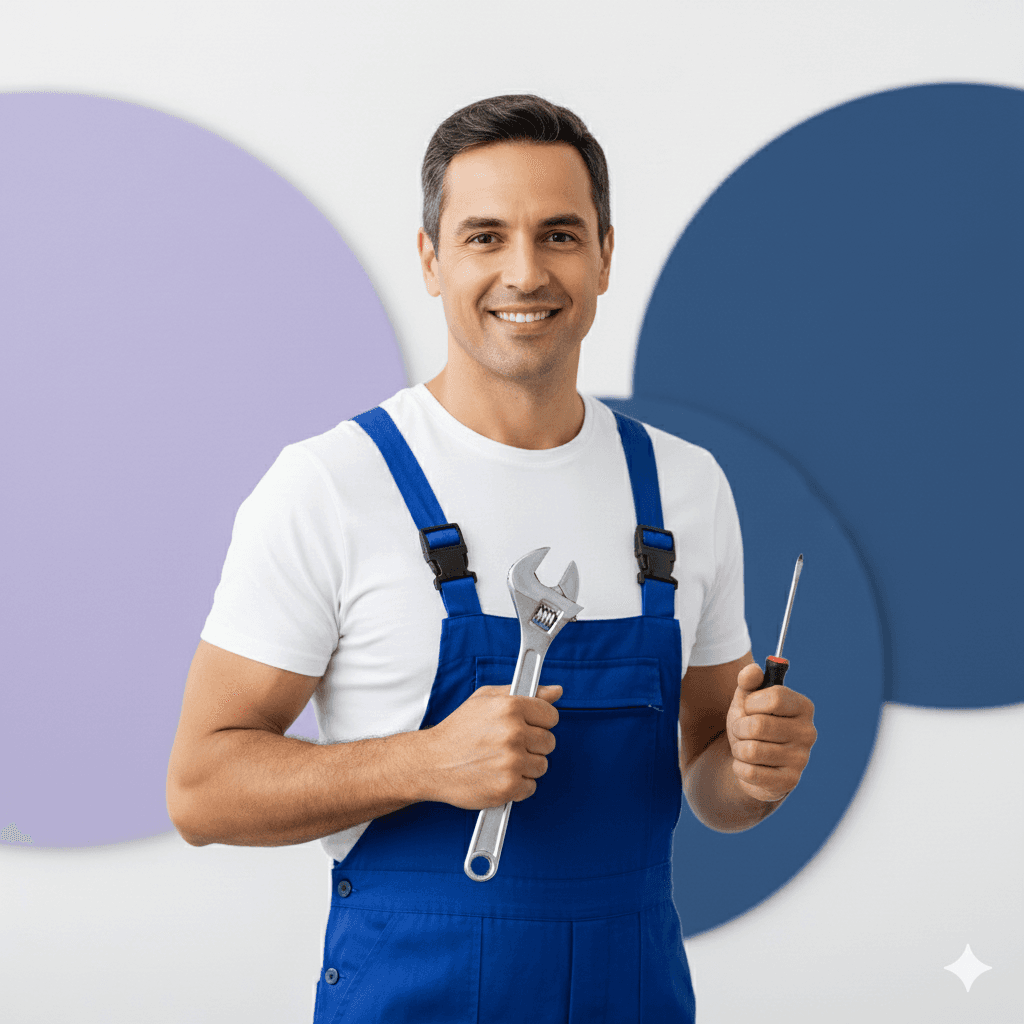 Réparateur professionnel au travail