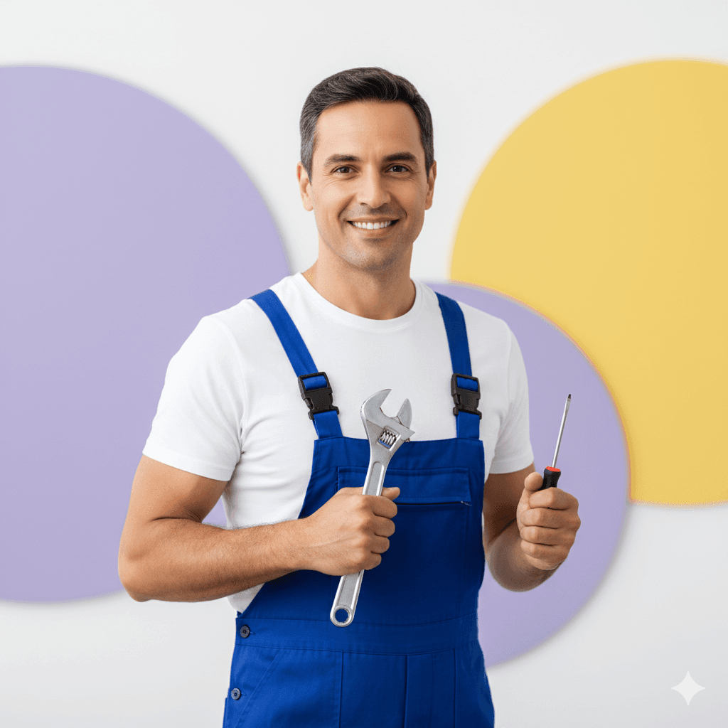 Réparateur professionnel au travail